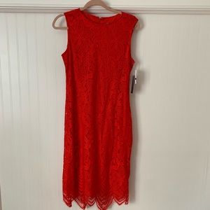 Red Sharagano dress, never worn!